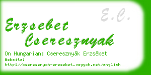 erzsebet cseresznyak business card